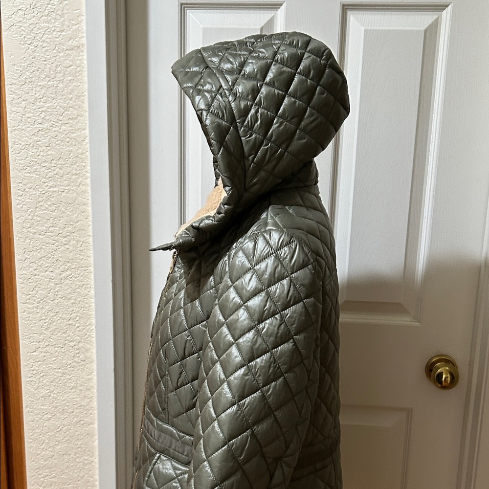 Kate Spade Quilted Puffer Jacket in Olive - Picture 7 of 16